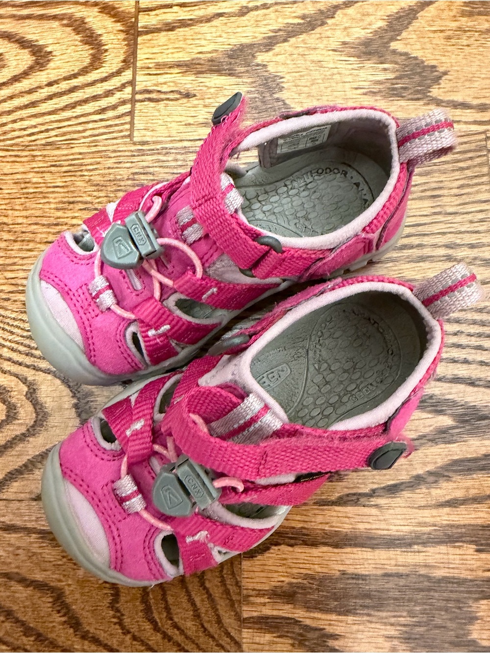 Keen Toddler Pink and Gray Closed-Toe Sandals, Sz 8
